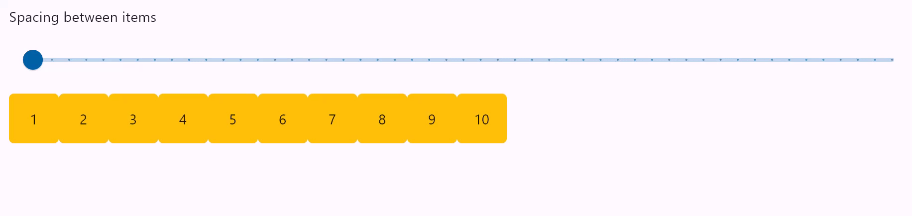 spacing